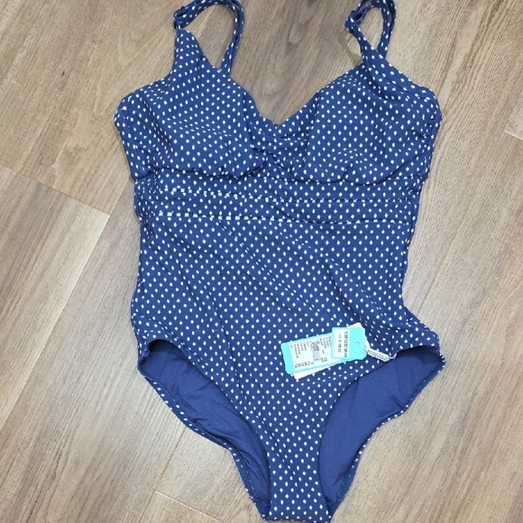 Seafolly Other - Seafolly Navy Polka Dot Kids Swim One Piece
